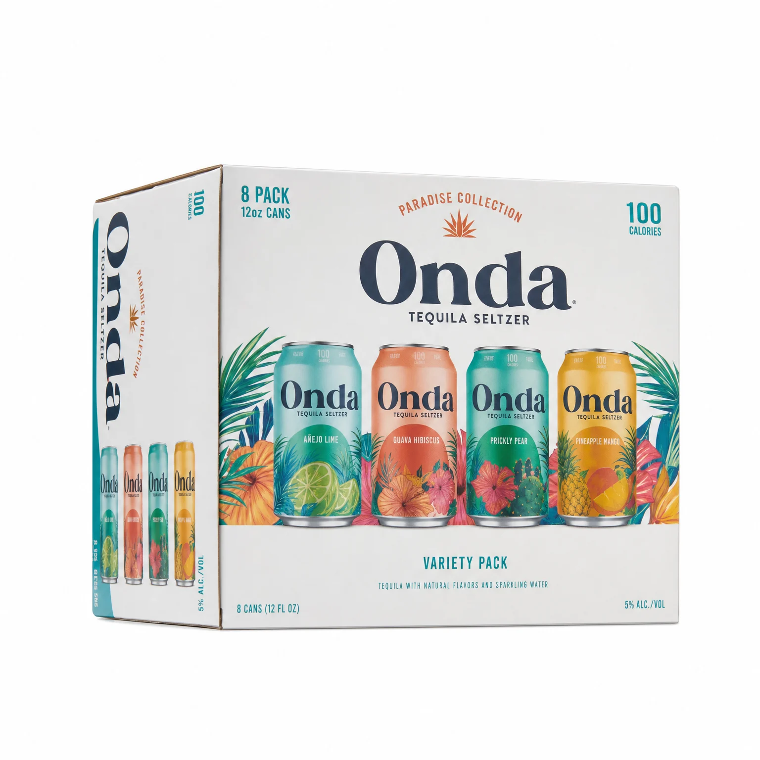 Onda Tequila Seltzer Paradise Collection Variety Pack 8 x 12oz Cans