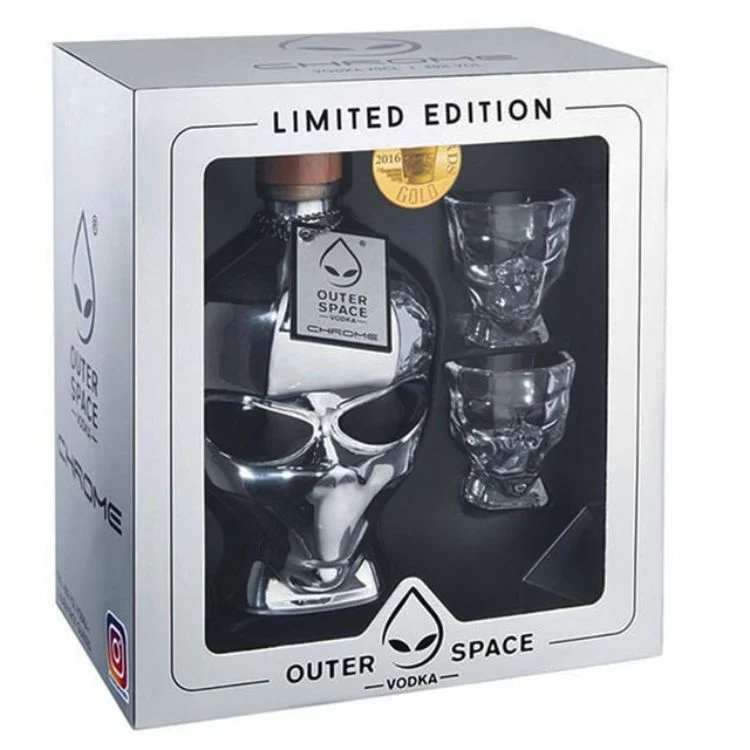 Outer Space Chrome Glass Set Vodka - 750ml