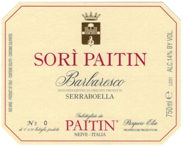 Paitin Barbaresco Sori Paitin Serraboella 2019
