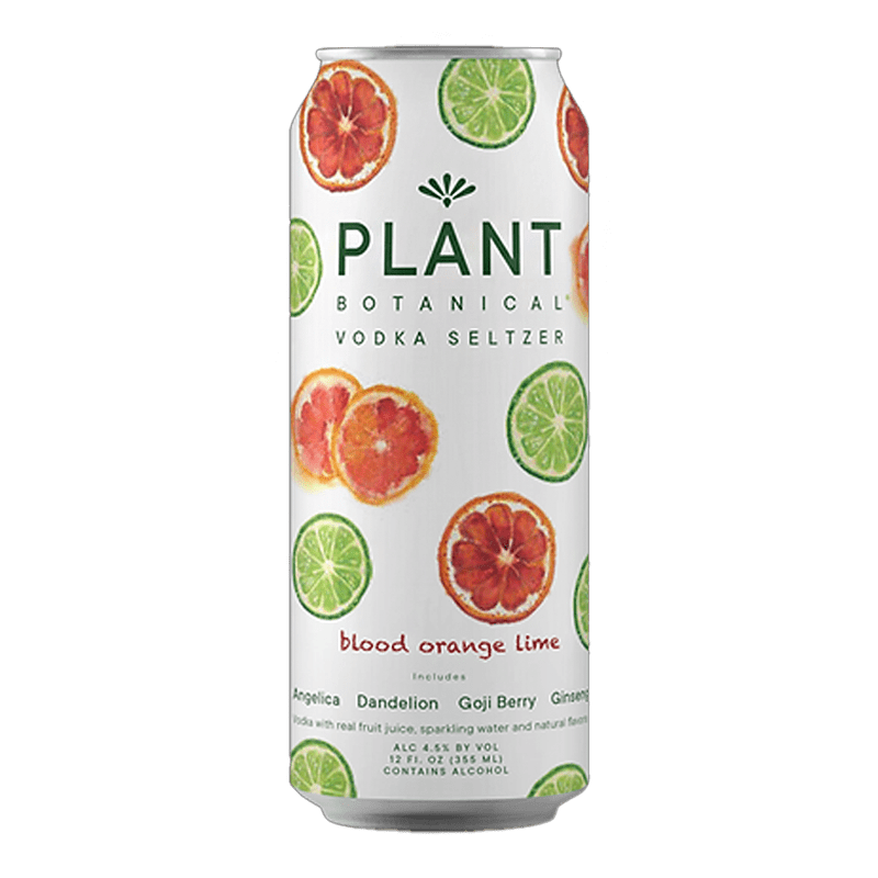 Plant Botanical Vodka Seltzer Blood Orange Lime 12.oz 4 pack
