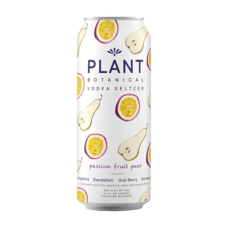 Plant Botanical Vodka Seltzer Passionfruit Pear 12.oz 4 pack