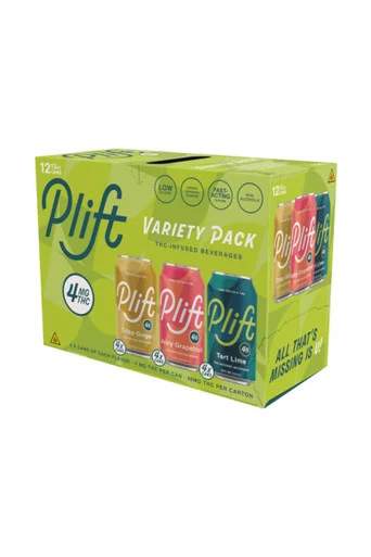 Plift 10mg THC Variety 12pk 7.5oz cans