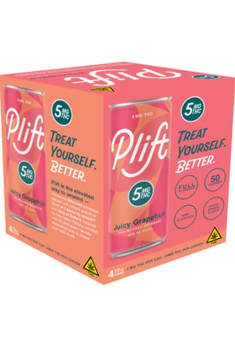 Plift Juicy Grapefruit 5mg THC 4pk 12oz cans