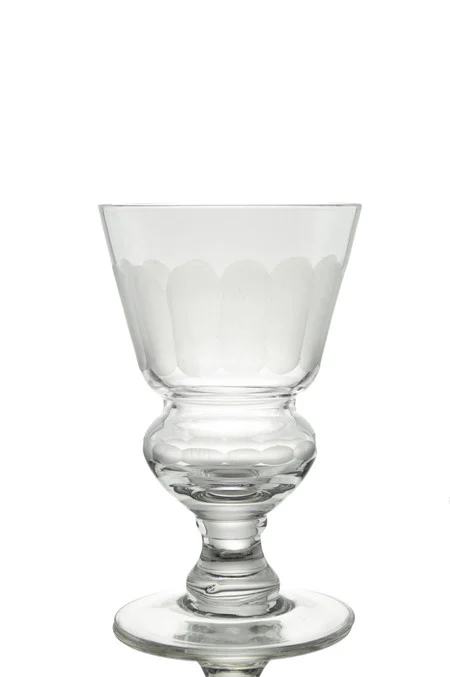 Pontarlier Absinthe Glass, Frosted Facet Cuts B-Stock, Set of 4