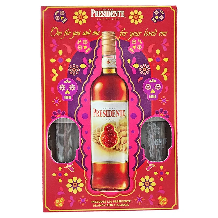 Presidente Brandy Gift Glass Set -750ml