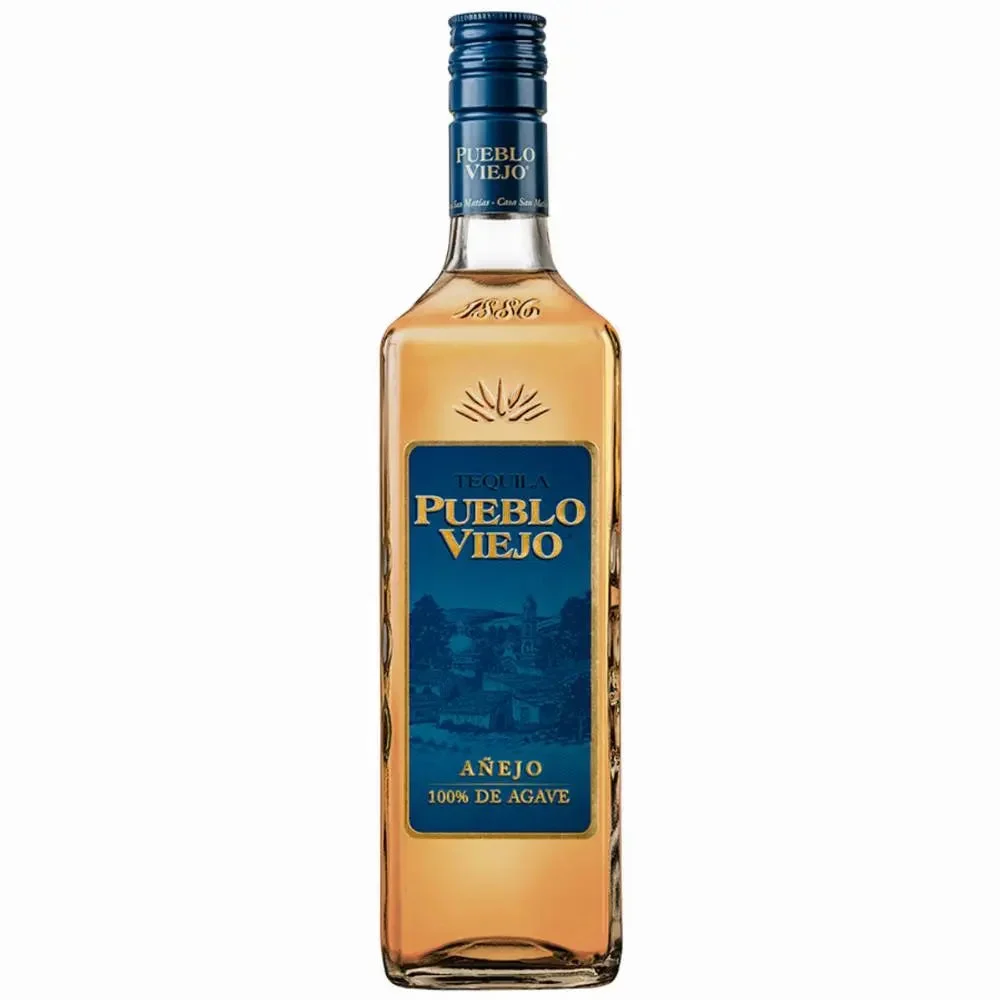 Pueblo Viejo Anejo 100% Agave Azul Tequila 750ml