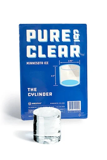 Pure & Clear Minnesota Ice The Cylinder Artisan Ice Cubes 12pk