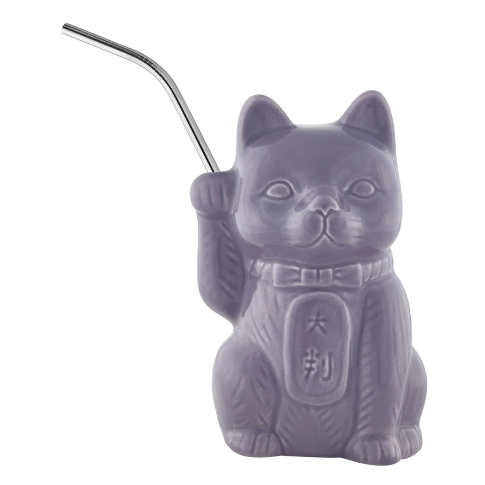 Purple Neko Cat Tiki Mug