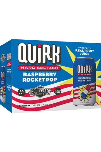 Quirk Raspberry Rocket Pop Hard Seltzer 12pk 12oz cans