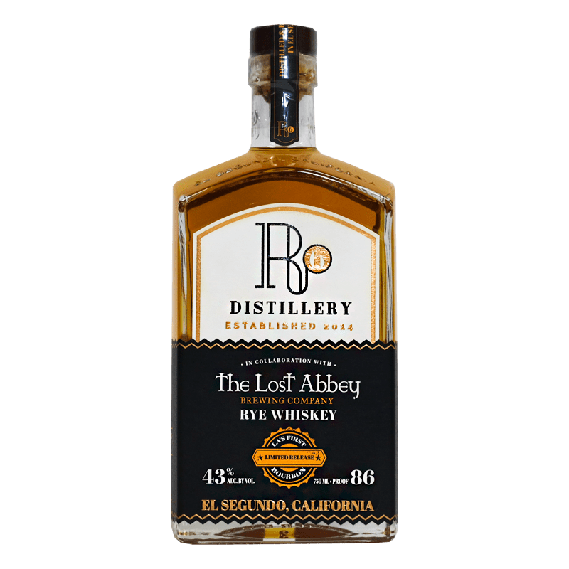 R6 Distillery + The Lost Abbey Brewing Rye Whiskey 750mL