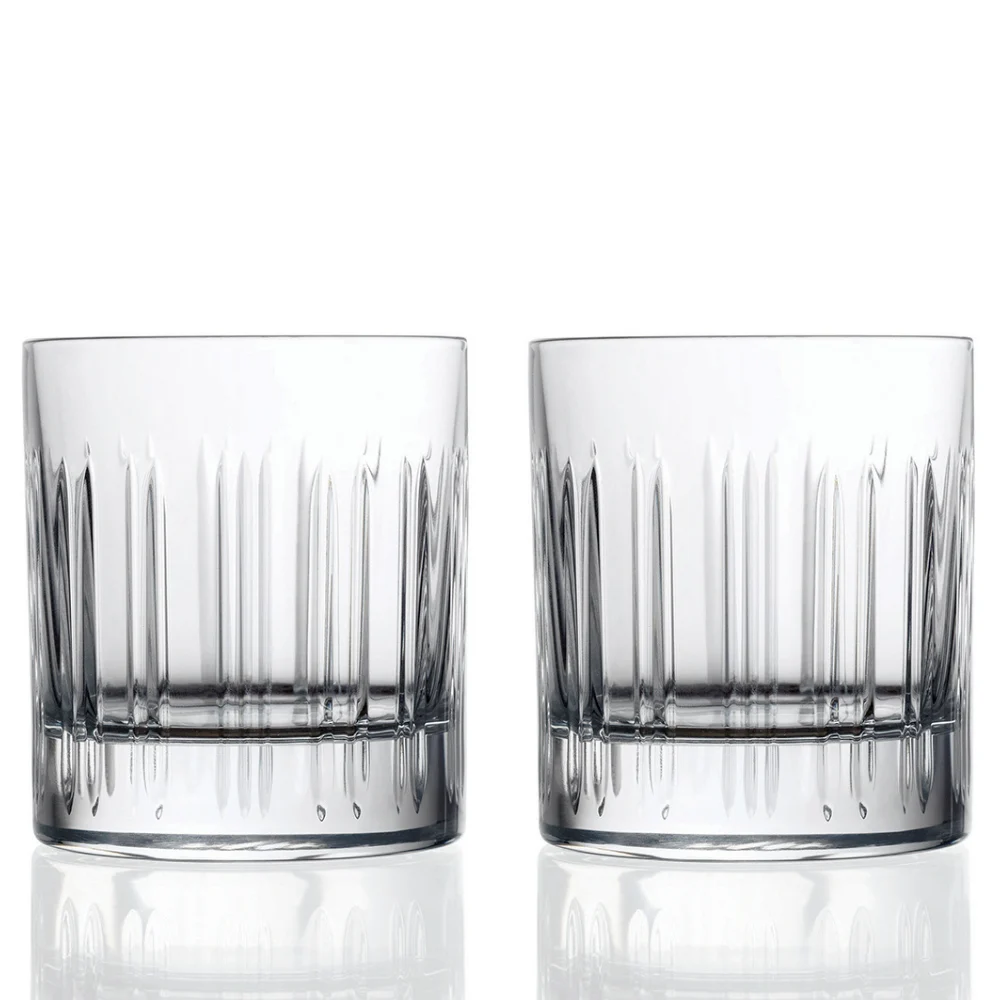 RCR Hand-Cut Barcode Tumblers (set of 2)