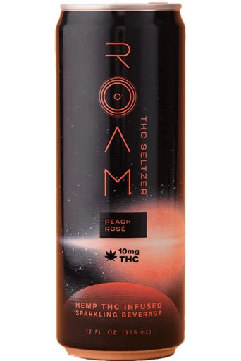 Roam Peach Rosé THC Seltzer 10mg THC 4pk 12oz cans
