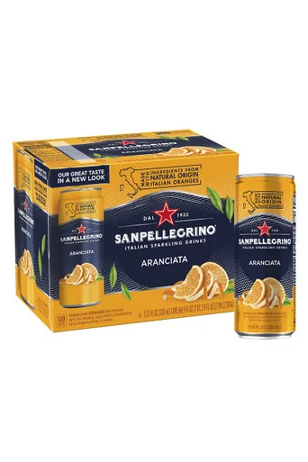 San Pellegrino Orange Aranciata 6pk cans