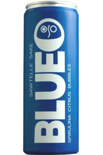 Sawtelle Sake Blue Spirulina Citrus Bubbles 11.3oz can