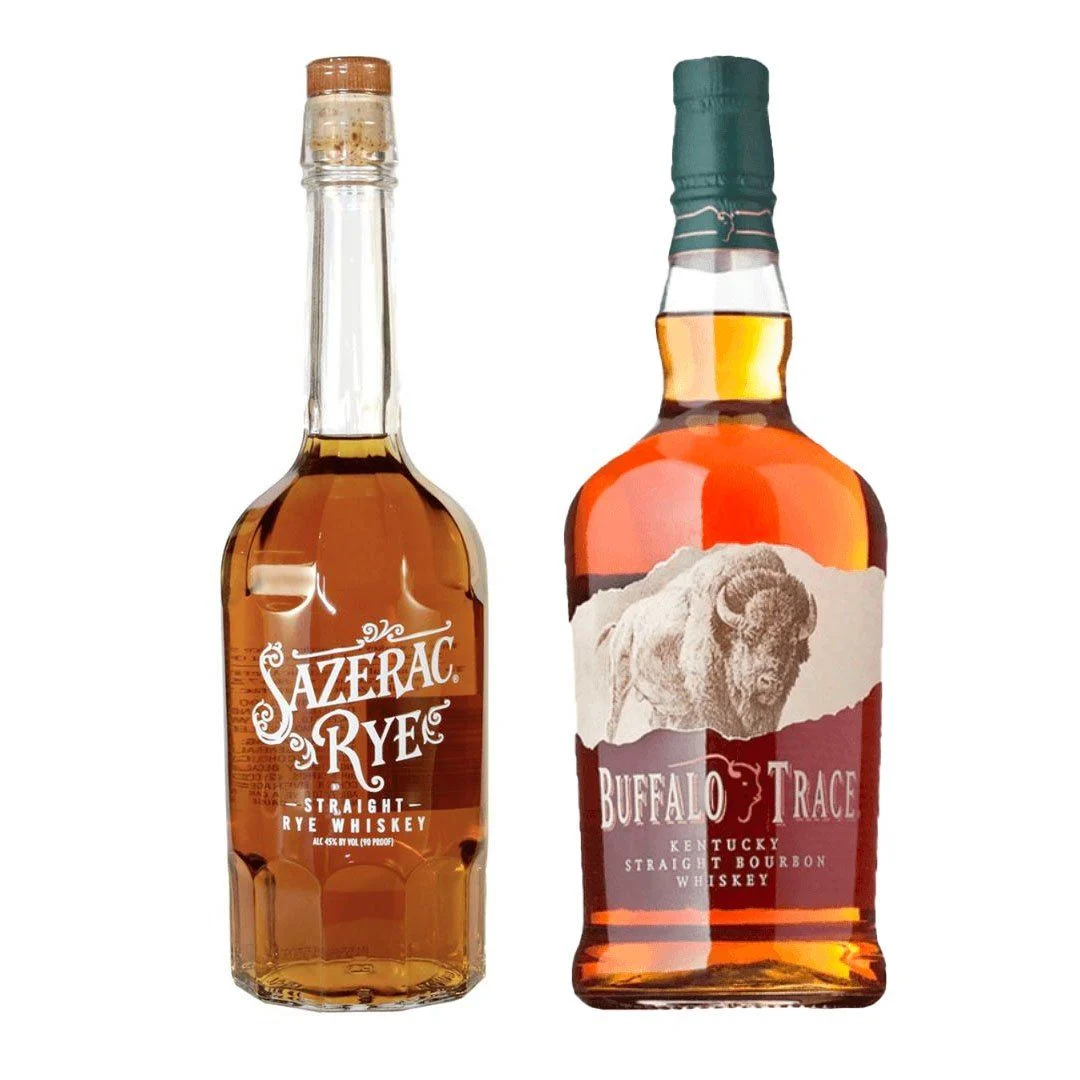 Sazerac Rye + Buffalo Trace Bourbon