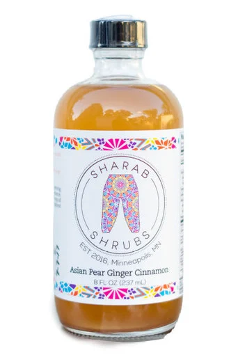 Sharab Shrubs Asian Pear Ginger Cinnamon Shrub 8oz Bottle