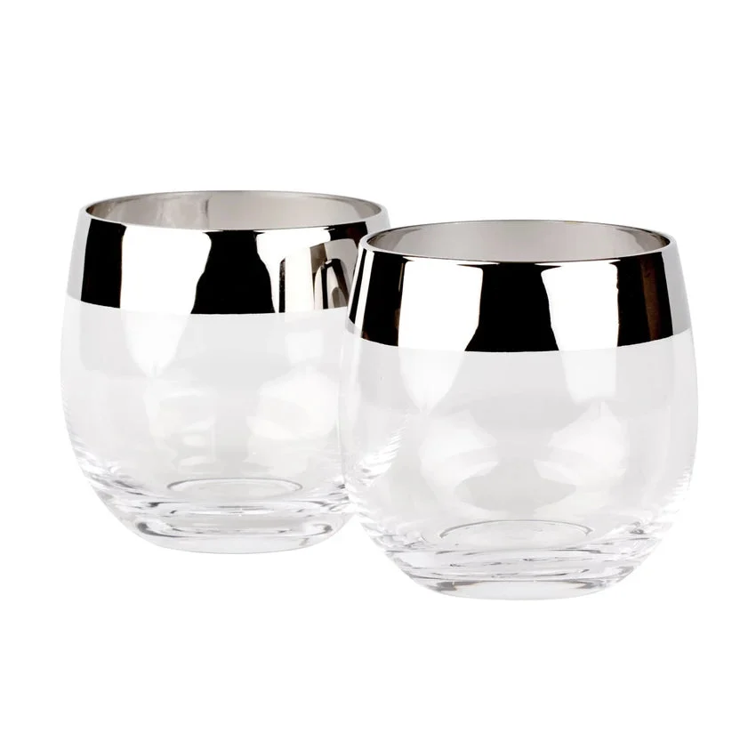 Silver Rim Tumblers (set of 2)
