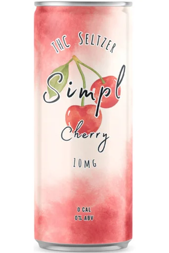 Simpl 10mg Cherry THC Seltzer 4pk 12oz cans