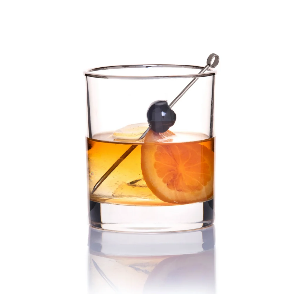 Simple Silver Rim Tumbler