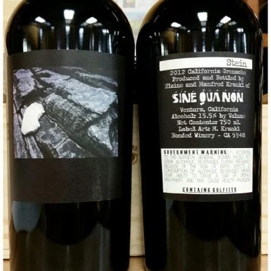 Sine Qua Non Stein California Grenache 2012 Rated 96-99WA