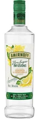 Smirnoff Zero Sugar Infusions Lemon & Elderflower Vodka 750ml