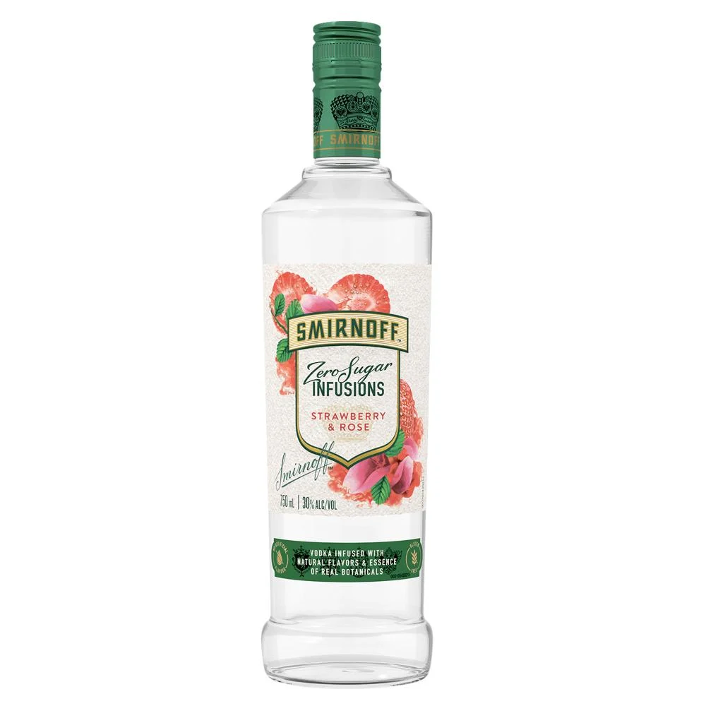 Smirnoff Zero Sugar Infusions Strawberry and Rose