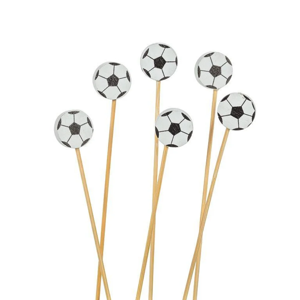 Soccer Ball Bamboo Picks (Box of 100)