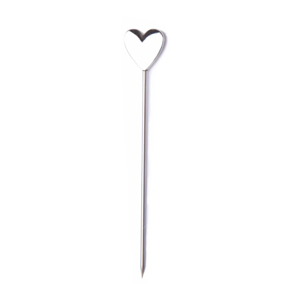 Stainless Steel Heart Cocktail Pin