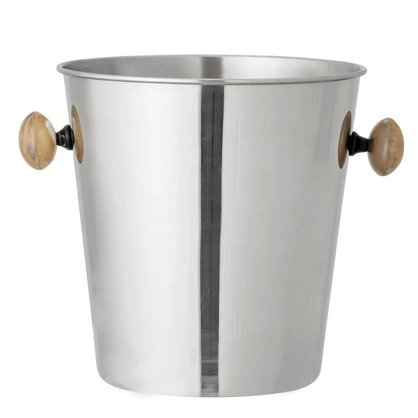 Stainless Steel Ice Bucket with Horn Handles