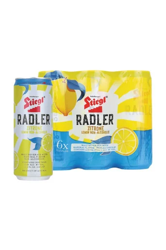Stiegl Radler Zitrone Lemon Non-Alcoholic 6pk 11.2oz cans
