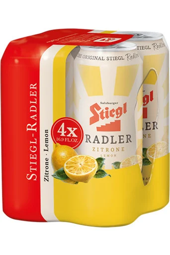 Stiegl Zitrone Lemon Radler 4pk 500ml cans