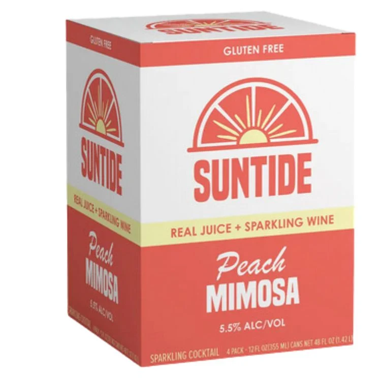 Suntide Peach Mimosa - 12oz x 4 Pack