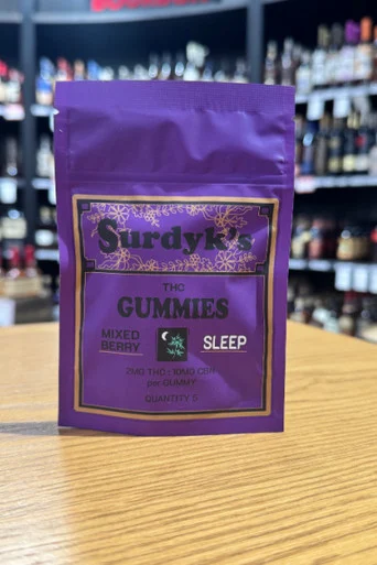 Surdyk's Sleep Gummies Mixed Berry 2mg THC 10mg CBN per Gummy 5pk