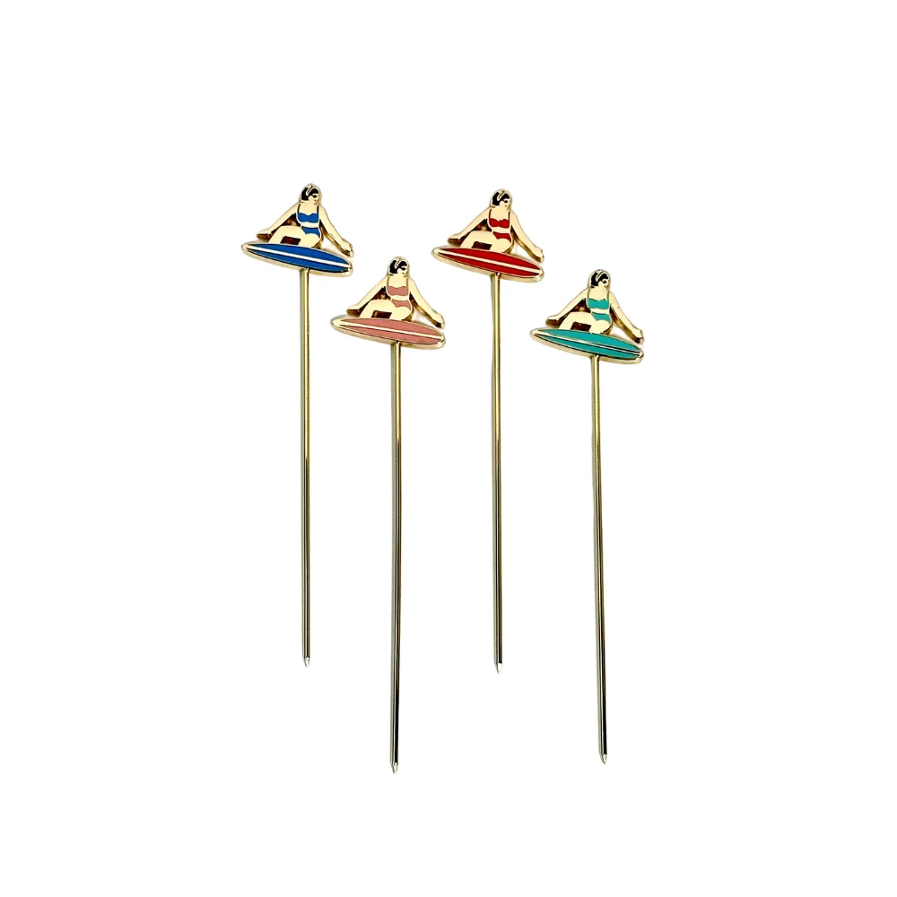 Surfer Cocktail Pins (set of 4)