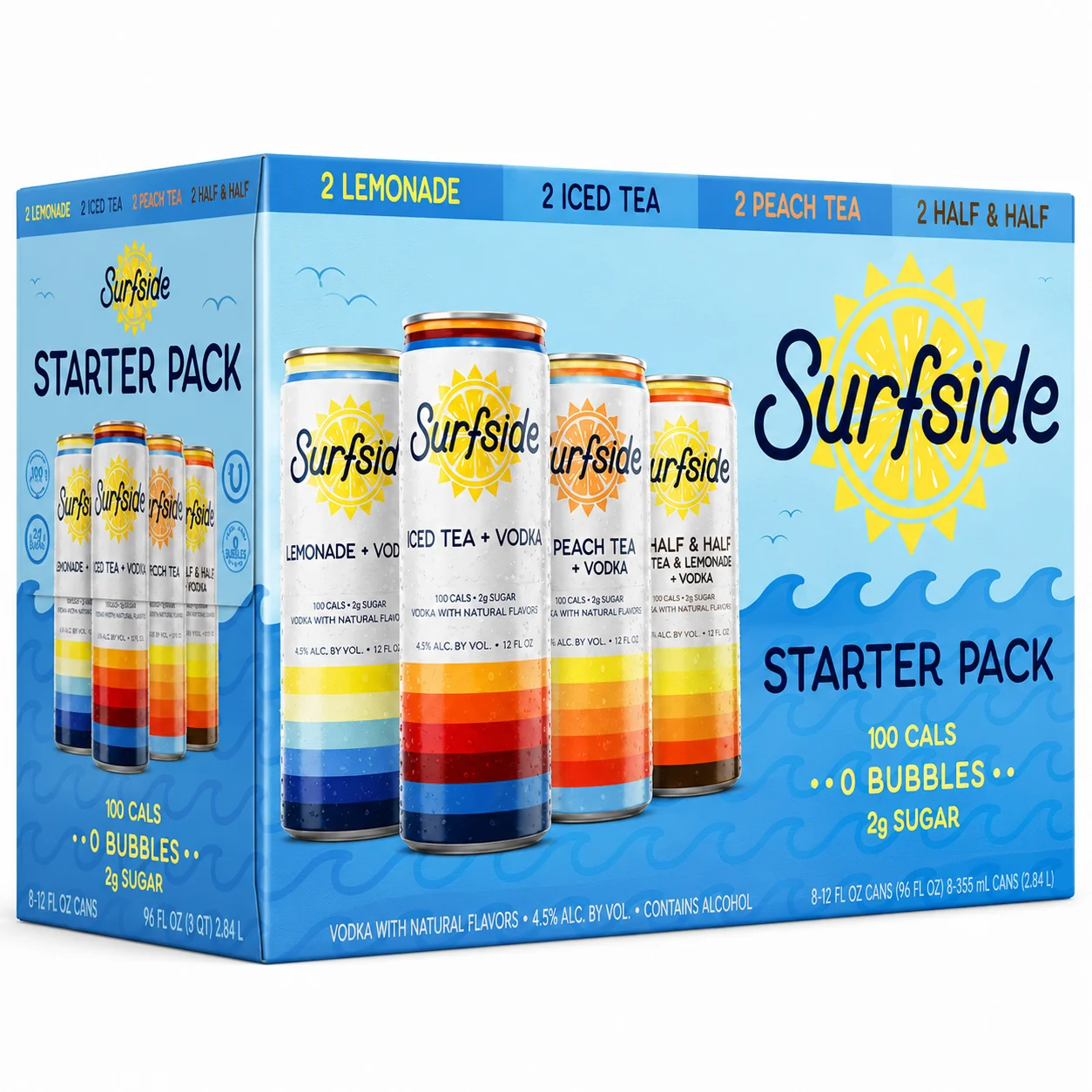 Surfside Iced Tea Vodka Variety Pack 8 Pack 12oz Cans