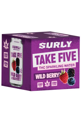 Surly Take Five Wild Berry 5mg THC 4pk 12oz cans