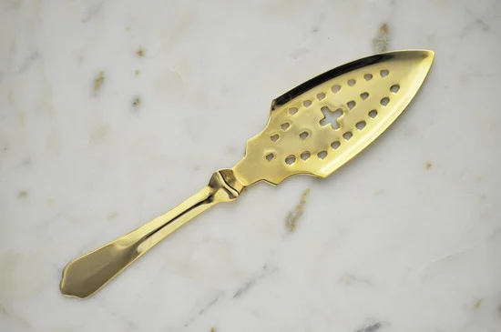 Swiss Cross Absinthe Spoon, Gold-Plated