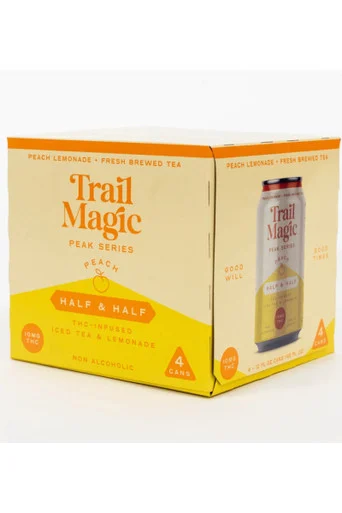 Trail Magic Peach Half and Half 10mg THC 4pk cans