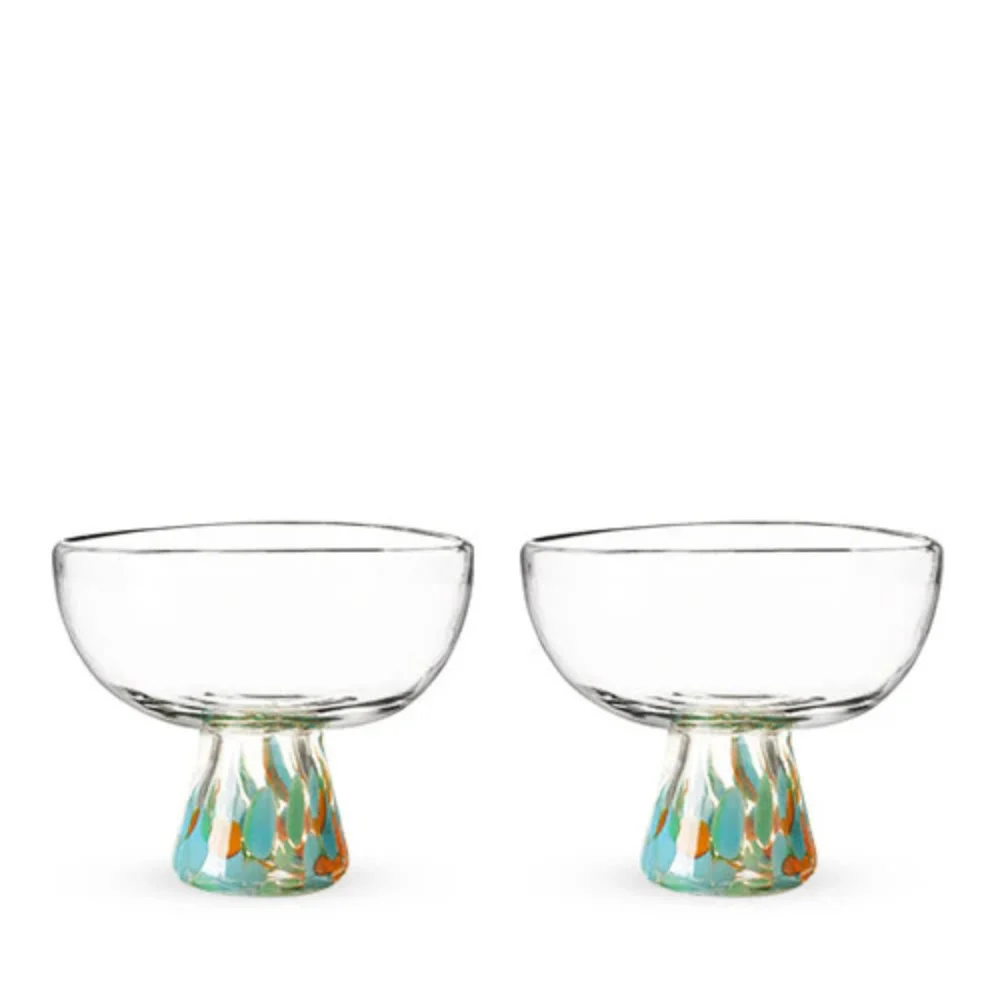 Viajar Recycled Margarita Glasses (Set of 2)