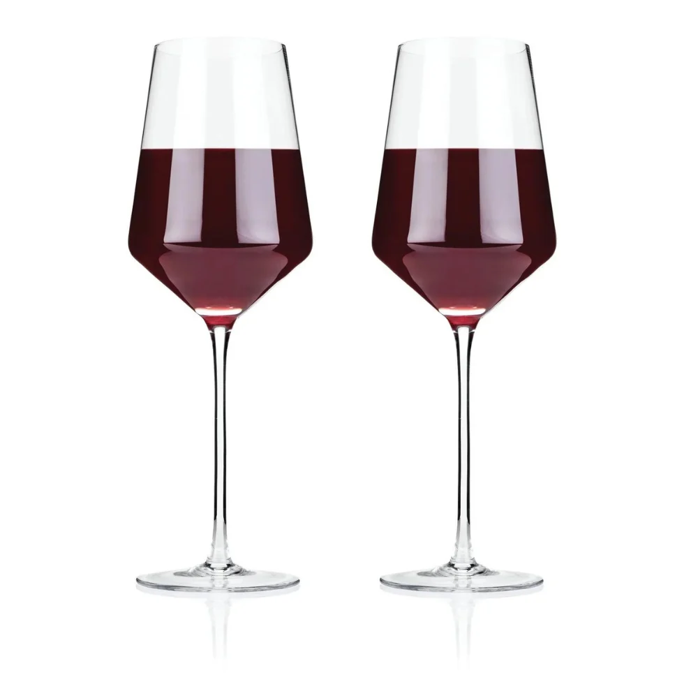 Viski Crystal Bordeaux Glasses (set of 2)