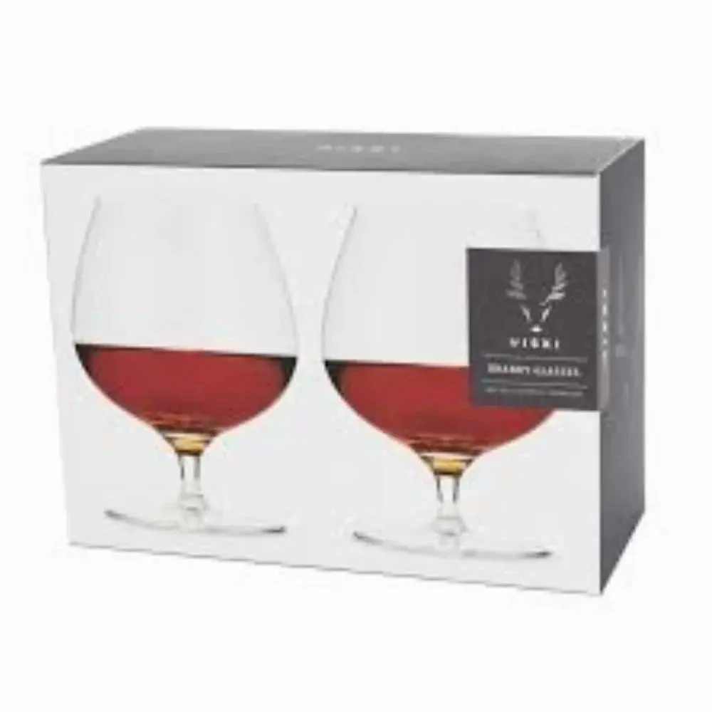 Viski Raye Crystal Wingback Brandy Glasses (set of two)