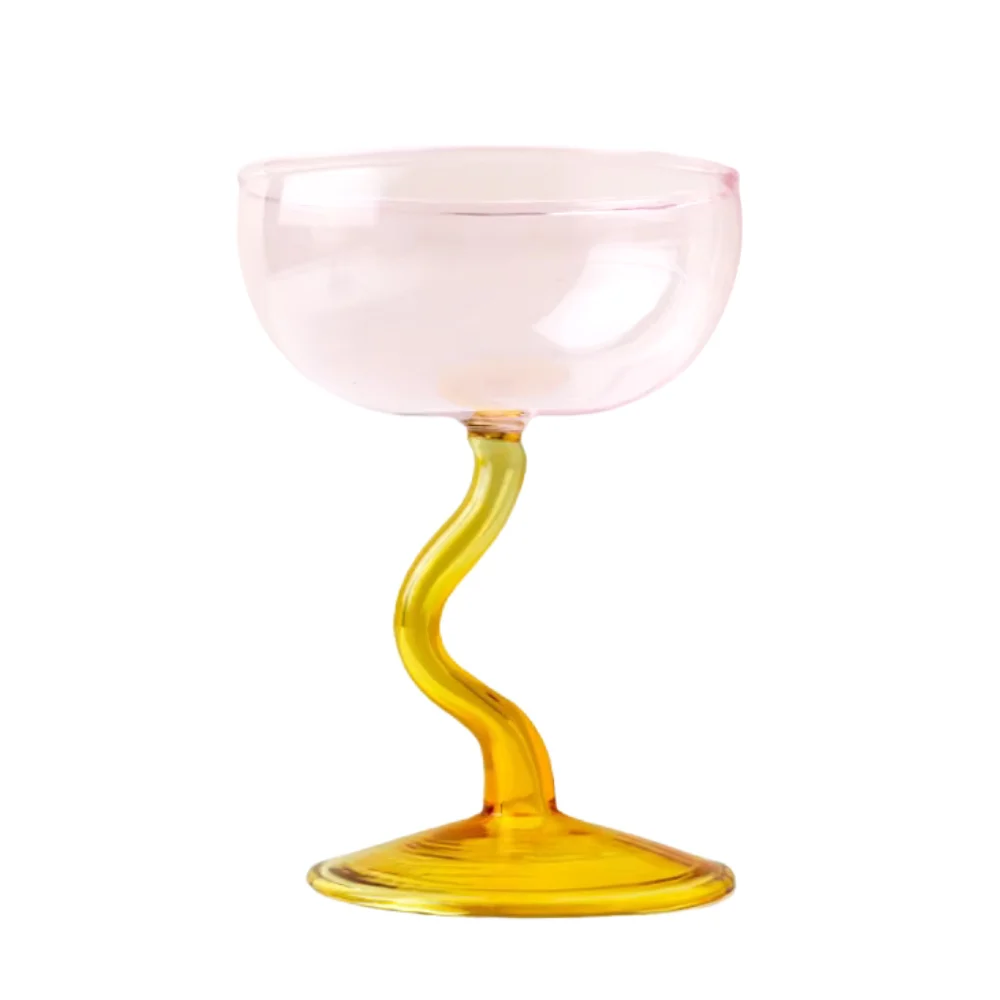 Wavy Stem Coupe (Amber & Rose)