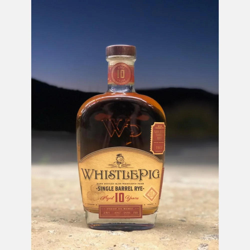 WhistlePig 10 Year Old “San Diego Barrel Boys” Single Barrel #19632 Rye Whiskey