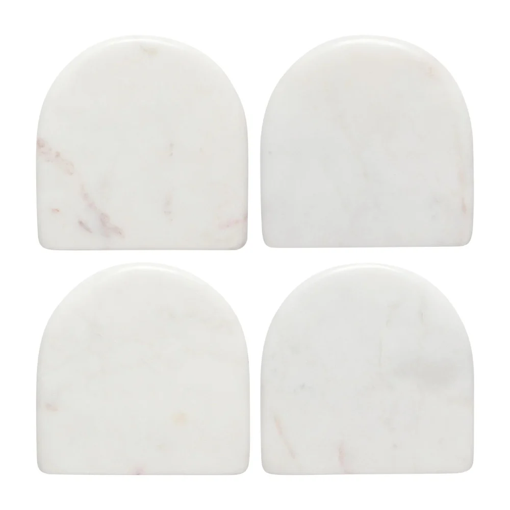 White Arch Marble Coasters (set of 4)