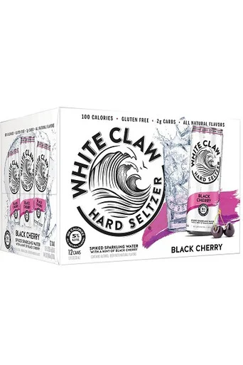 White Claw Black Cherry Hard Seltzer 12pk cans