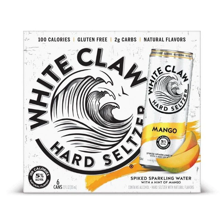 White Claw Hard Seltzer Mango 6pk