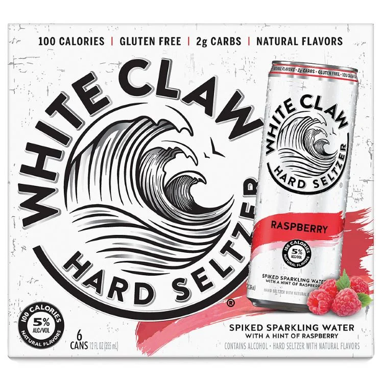 White Claw Hard Seltzer Raspberry 6pk