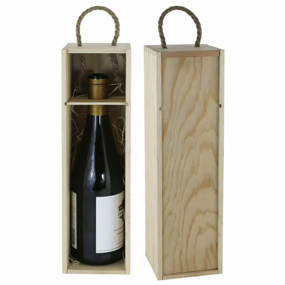 Wooden Wine Box for One Wine Bottle