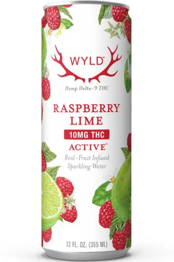 Wyld Active Raspberry Lime Sparkling Water 10mg THC 4pk 12oz cans