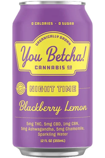 You Betcha! Night Time Blackberry Lemon 5mg THC 4pk cans